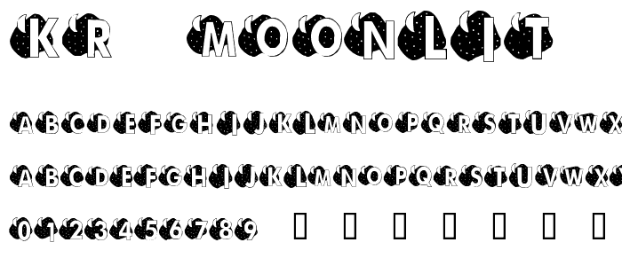 KR Moonlit font